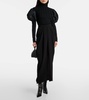 Fune taffeta-trimmed wool-blend sweater