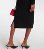 One-shoulder ruffled midi dress