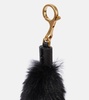 Shearling bag charm