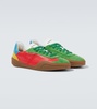 Leather and suede sneakers
