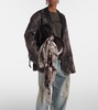 Printed silk twill scarf