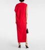 Draped wool maxi dress