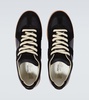 Replica leather and suede sneakers