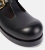 Helium leather Mary Jane flats