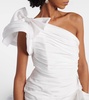 Ruffled taffetta minidress