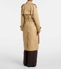 Belted cotton gabardine trench coat