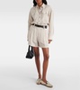 Monili metallic leather espadrilles