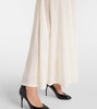 Low-rise virgin wool maxi skirt