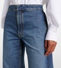 Petal high-rise barrel-leg jeans