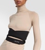 Turtleneck jersey maxi dress