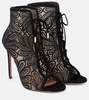 105 suede and lace ankle boots