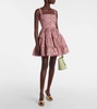 Lima Wisteria floral cotton minidress