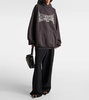 Logo cotton jersey hoodie