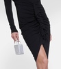 Draped jersey midi dress