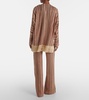 Zigzag fringed lamé blouse