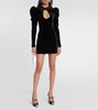 Cutout velvet minidress