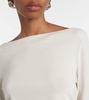 Catullo ruched crêpe jersey top