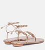 Oaxaca metallic leather thong sandals