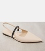 Pointy leather slingback pumps