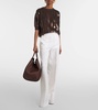 Empoli sequined linen top