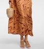 Valencia printed silk maxi dress