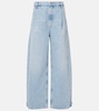 Darsha mid-rise barrel-leg jeans