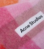 Logo checked wool-blend scarf