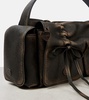 Multipocket leather shoulder bag