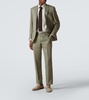 Double-breasted linen suit