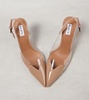 Le Cœur 90 patent leather and PU slingback pumps
