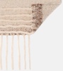 Logo fringed wool-blend scarf