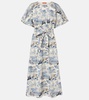 Paulina printed cotton-blend midi dress