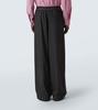 Logo embroidered wide-leg pants
