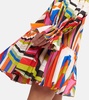 Iride-print cotton minidress