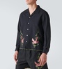 Rosefinch embroidered linen shirt
