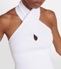 Halterneck bodycon midi dress