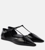 Fsilkway leather ballet flats