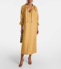 Jene linen and silk-blend shirt dress
