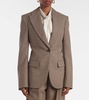 Checked virgin wool blazer