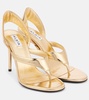 Infradito 90 mirrored leather sandals