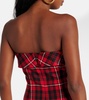 Tartan wool midi dress