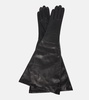 Flared leather gloves