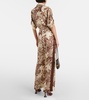 Printed high-rise wide-leg pants