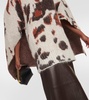 Caped jacquard sweater