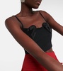 Crystal-embellished cropped top