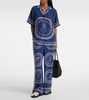 Oceane printed silk wide-leg pants