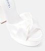 Bridal Olie 140 satin platform sandals