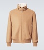 Padded shearling-trimmed cashmere blouson