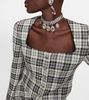 Plaid cropped wool jacket