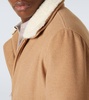 Padded shearling-trimmed cashmere blouson